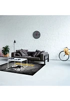 Pittsburgh Steelers 4x6 Distressed Interior Rug - Black