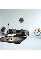 Kansas City Chiefs 4x6 Distressed Interior Rug - Black