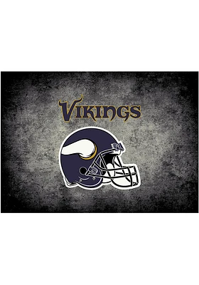 Minnesota Vikings 4x6 Distressed Interior Rug - Black
