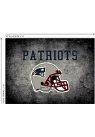 New England Patriots 4x6 Distressed Interior Rug - Black