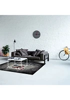 New England Patriots 4x6 Distressed Interior Rug - Black