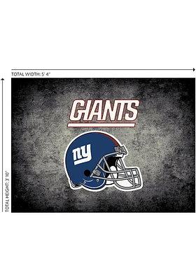 New York Giants 4x6 Distressed Interior Rug - Black