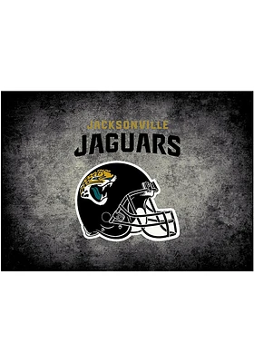 Jacksonville Jaguars 4x6 Distressed Interior Rug - Black