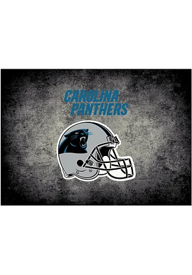 Carolina Panthers 4x6 Distressed Interior Rug - Black