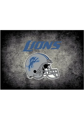 Detroit Lions 4x6 Distressed Interior Rug - Black