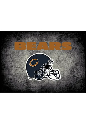 Chicago Bears 4x6 Distressed Interior Rug - Black