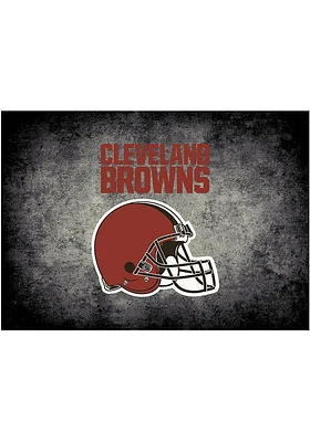 Cleveland Browns 4x6 Distressed Interior Rug - Black