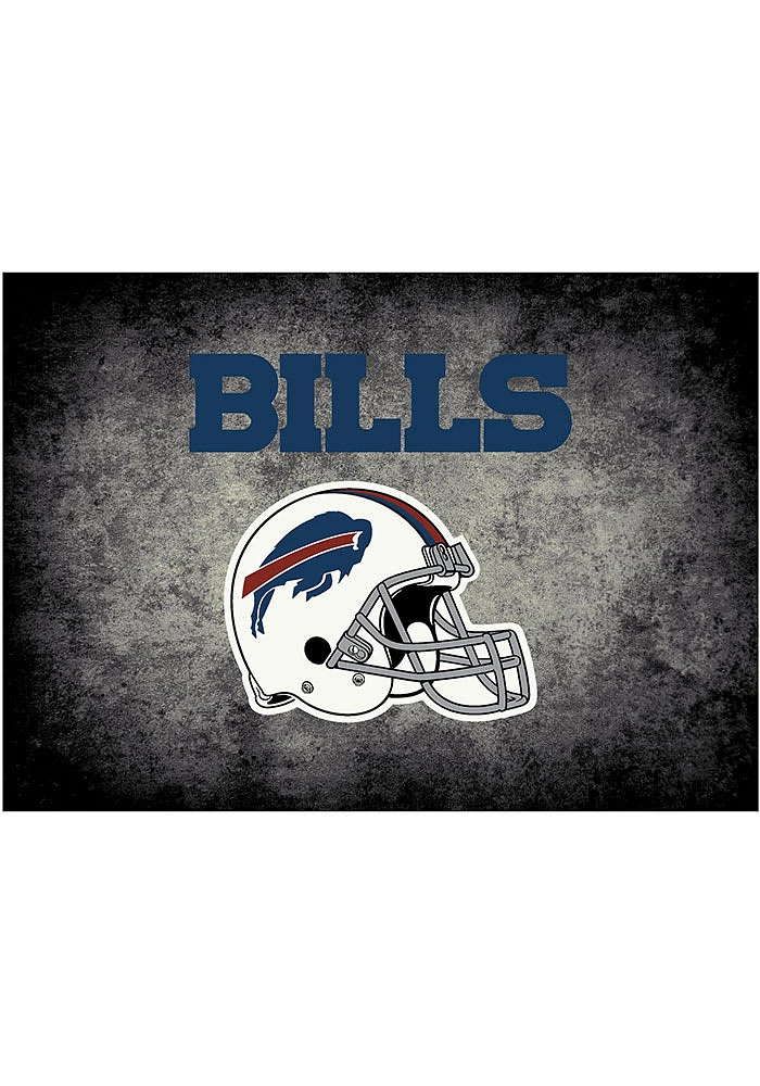 Buffalo Bills 4x6 Distressed Interior Rug - Black