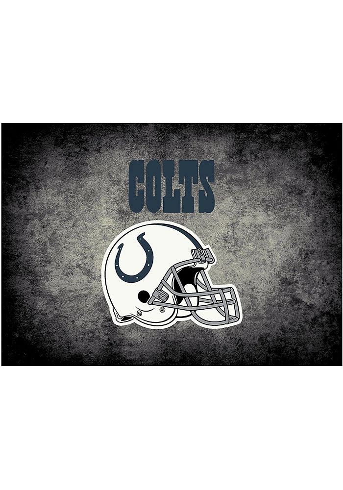 Indianapolis Colts 4x6 Distressed Interior Rug - Black