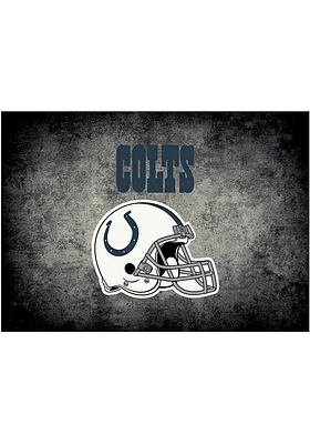 Indianapolis Colts 4x6 Distressed Interior Rug - Black