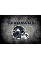 Seattle Seahawks 4x6 Distressed Interior Rug - Black