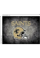 New Orleans Saints 4x6 Distressed Interior Rug - Black