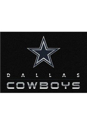 Dallas Cowboys 4x6 Chrome Interior Rug - Black
