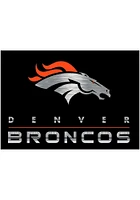 Denver Broncos 4x6 Chrome Interior Rug - Black