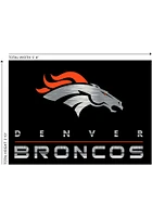 Denver Broncos 4x6 Chrome Interior Rug - Black