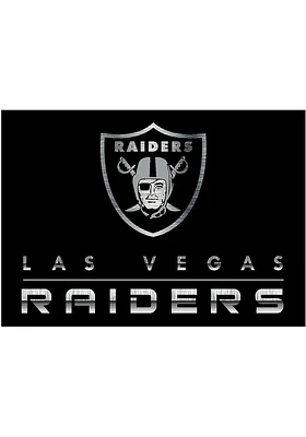 Las Vegas Raiders 4x6 Chrome Interior Rug - Black