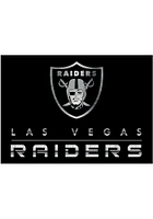 Las Vegas Raiders 4x6 Chrome Interior Rug - Black