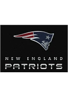 New England Patriots 4x6 Chrome Interior Rug - Black