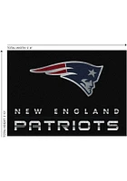 New England Patriots 4x6 Chrome Interior Rug - Black
