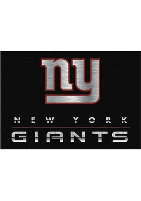 New York Giants 4x6 Chrome Interior Rug - Black