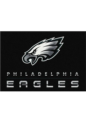 Philadelphia Eagles 4x6 Chrome Interior Rug - Black