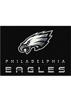 Philadelphia Eagles 4x6 Chrome Interior Rug - Black