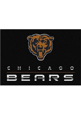 Chicago Bears 4x6 Chrome Interior Rug - Black