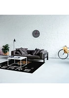 Chicago Bears 4x6 Chrome Interior Rug - Black