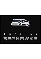 Seattle Seahawks 4x6 Chrome Interior Rug - Black