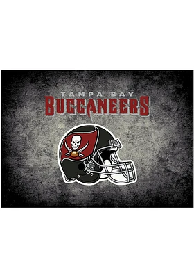 Tampa Bay Buccaneers 6x8 Distressed Interior Rug - Black