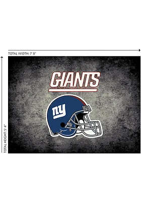 New York Giants 6x8 Distressed Interior Rug - Black