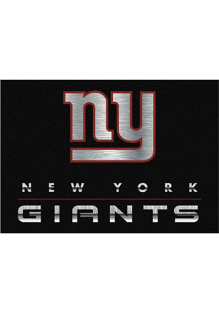 New York Giants 6x8 Chrome Interior Rug - Black