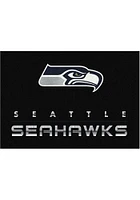 Seattle Seahawks 6x8 Chrome Interior Rug - Black