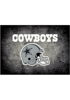 Dallas Cowboys 8x11 Distressed Interior Rug - Black