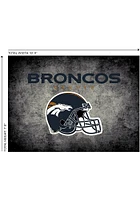 Denver Broncos 8x11 Distressed Interior Rug - Black