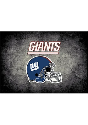 New York Giants 8x11 Distressed Interior Rug - Black