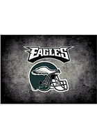 Philadelphia Eagles 8x11 Distressed Interior Rug - Black