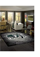 Philadelphia Eagles 8x11 Distressed Interior Rug - Black