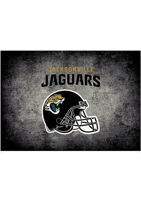 Jacksonville Jaguars 8x11 Distressed Interior Rug - Black