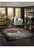 Cleveland Browns 8x11 Distressed Interior Rug - Black