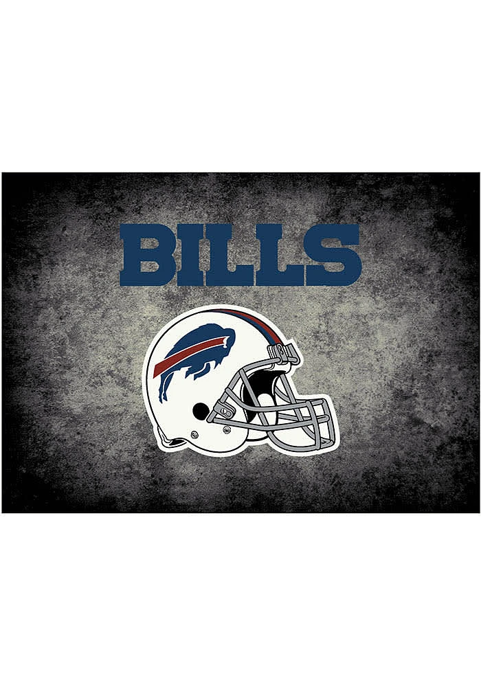 Buffalo Bills 8x11 Distressed Interior Rug - Black