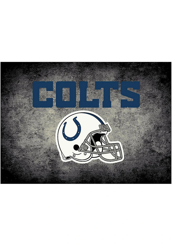 Indianapolis Colts 8x11 Distressed Interior Rug - Black