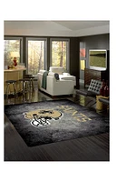 New Orleans Saints 8x11 Distressed Interior Rug - Black