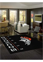 Denver Broncos 8x11 Chrome Interior Rug - Black
