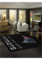 New England Patriots 8x11 Chrome Interior Rug - Black
