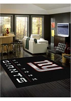 New York Giants 8x11 Chrome Interior Rug - Black