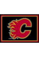 Calgary Flames 4X6 Spirit Interior Rug - Red
