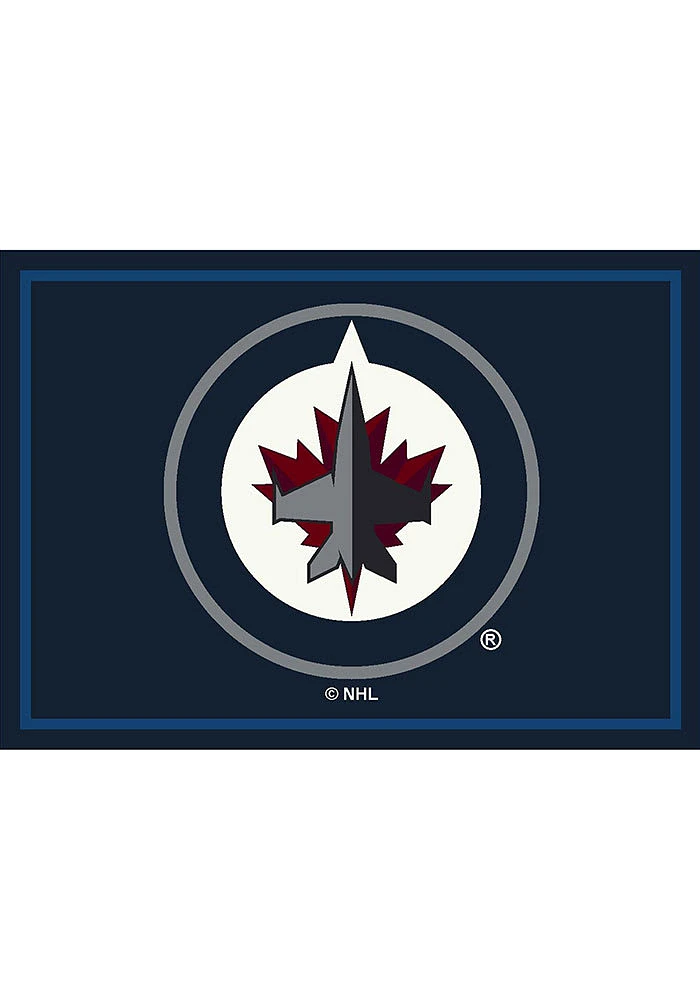 Winnipeg Jets 6X8 Spirit Interior Rug - Navy Blue