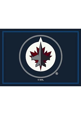 Winnipeg Jets 8X11 Spirit Interior Rug - Navy Blue