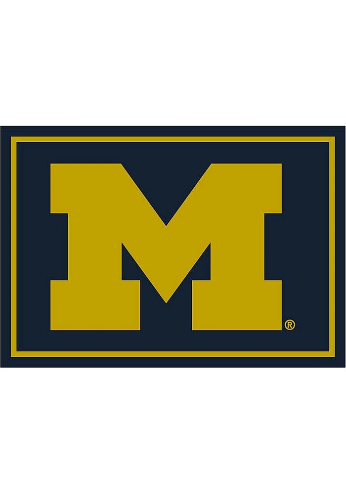 Michigan Wolverines 4x6 Spirit Interior Rug - Blue